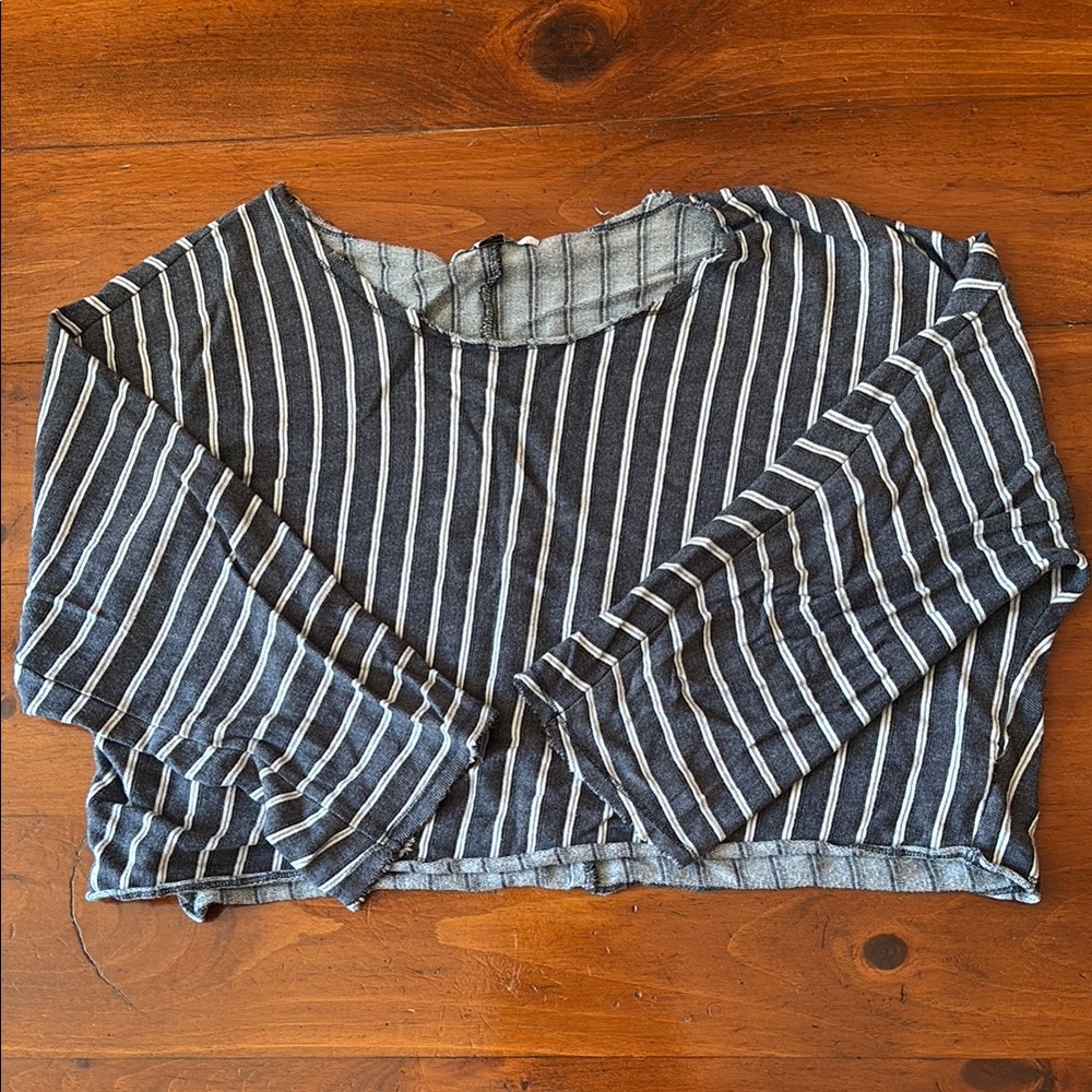 O’Neill Striped Long Sleeve Crop Top